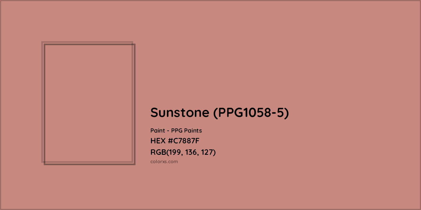 HEX #C7887F Sunstone (PPG1058-5) Paint PPG Paints - Color Code