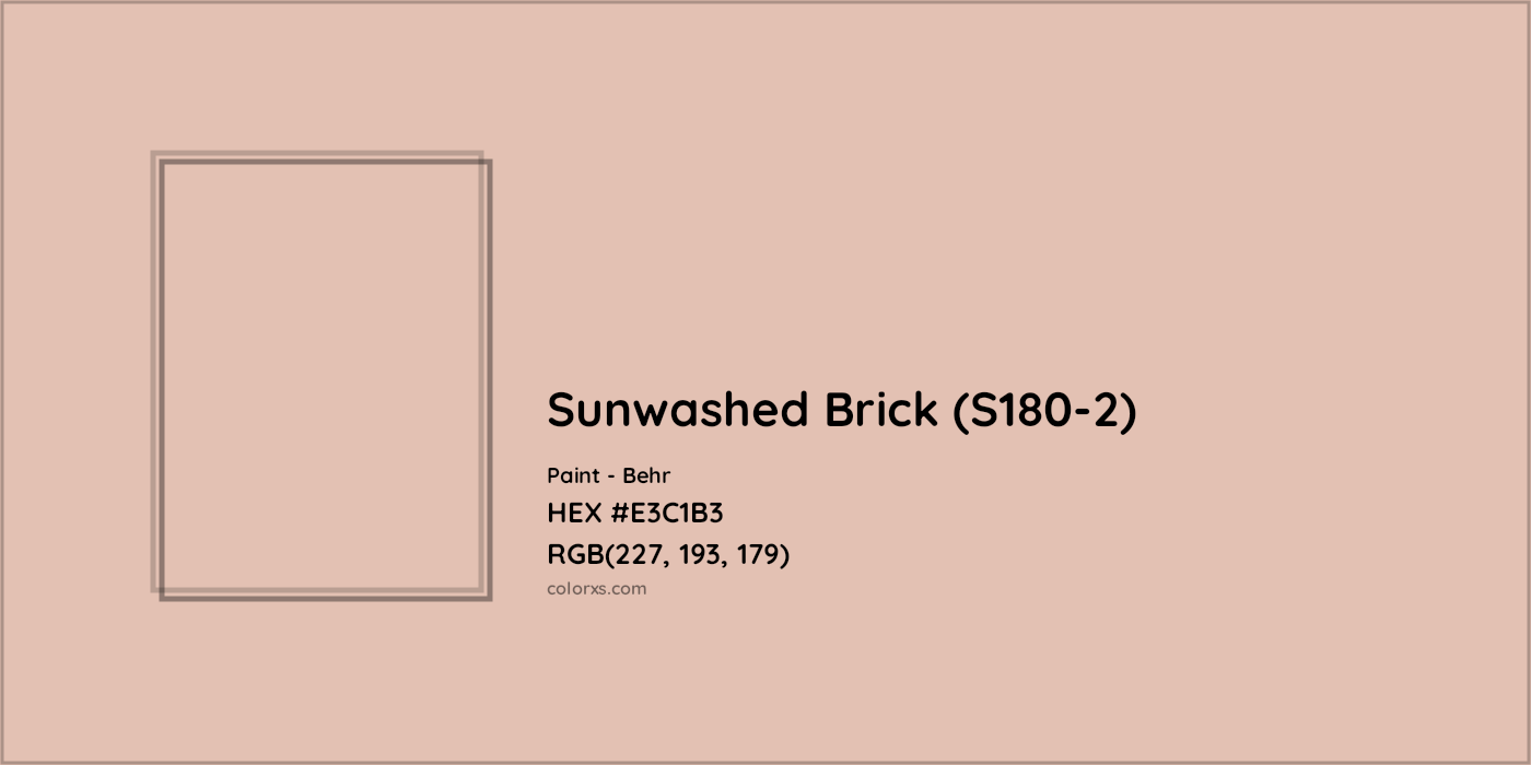 HEX #E3C1B3 Sunwashed Brick (S180-2) Paint Behr - Color Code