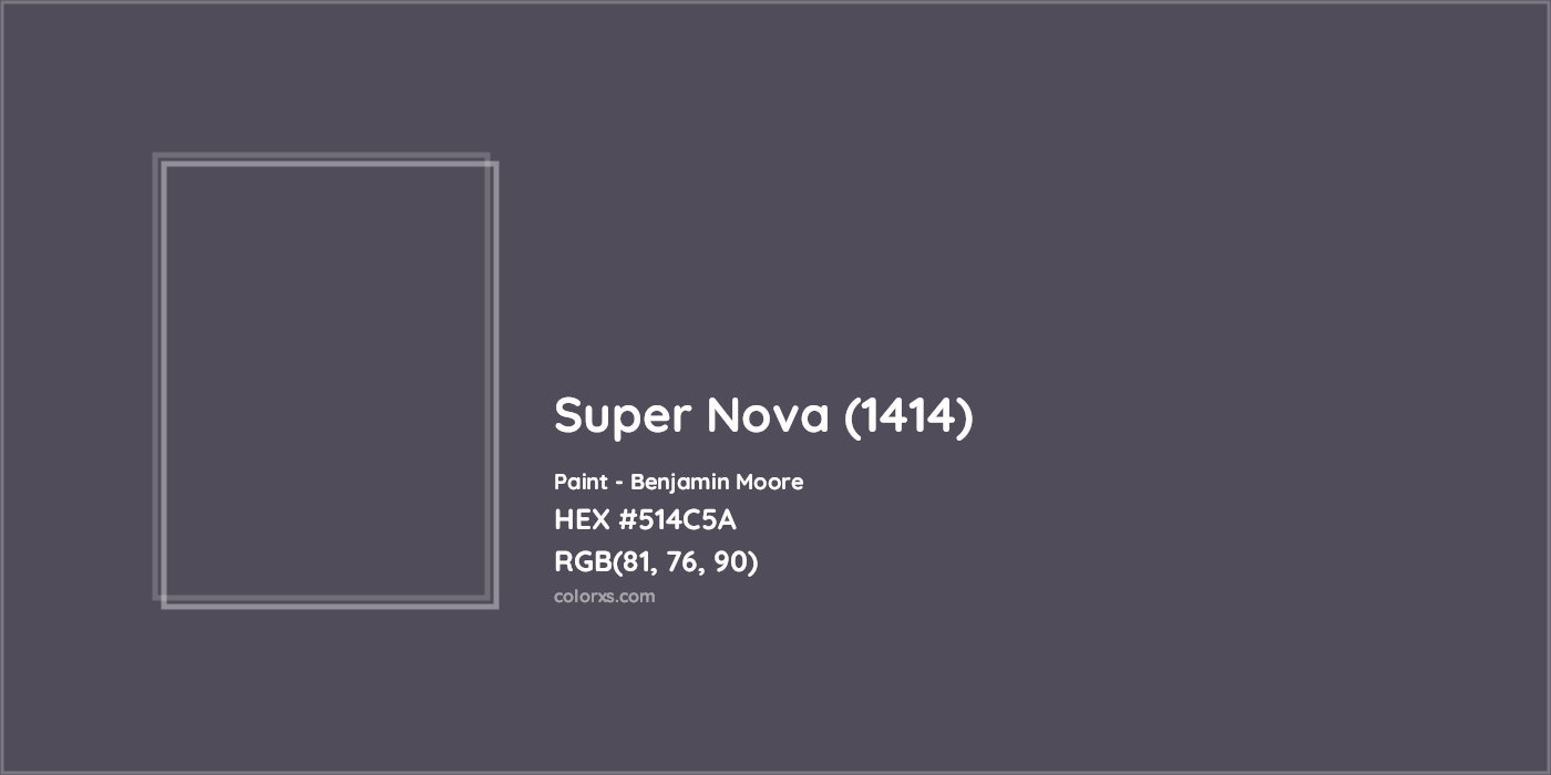 HEX #514C5A Super Nova (1414) Paint Benjamin Moore - Color Code