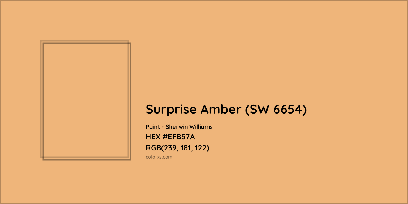HEX #EFB57A Surprise Amber (SW 6654) Paint Sherwin Williams - Color Code