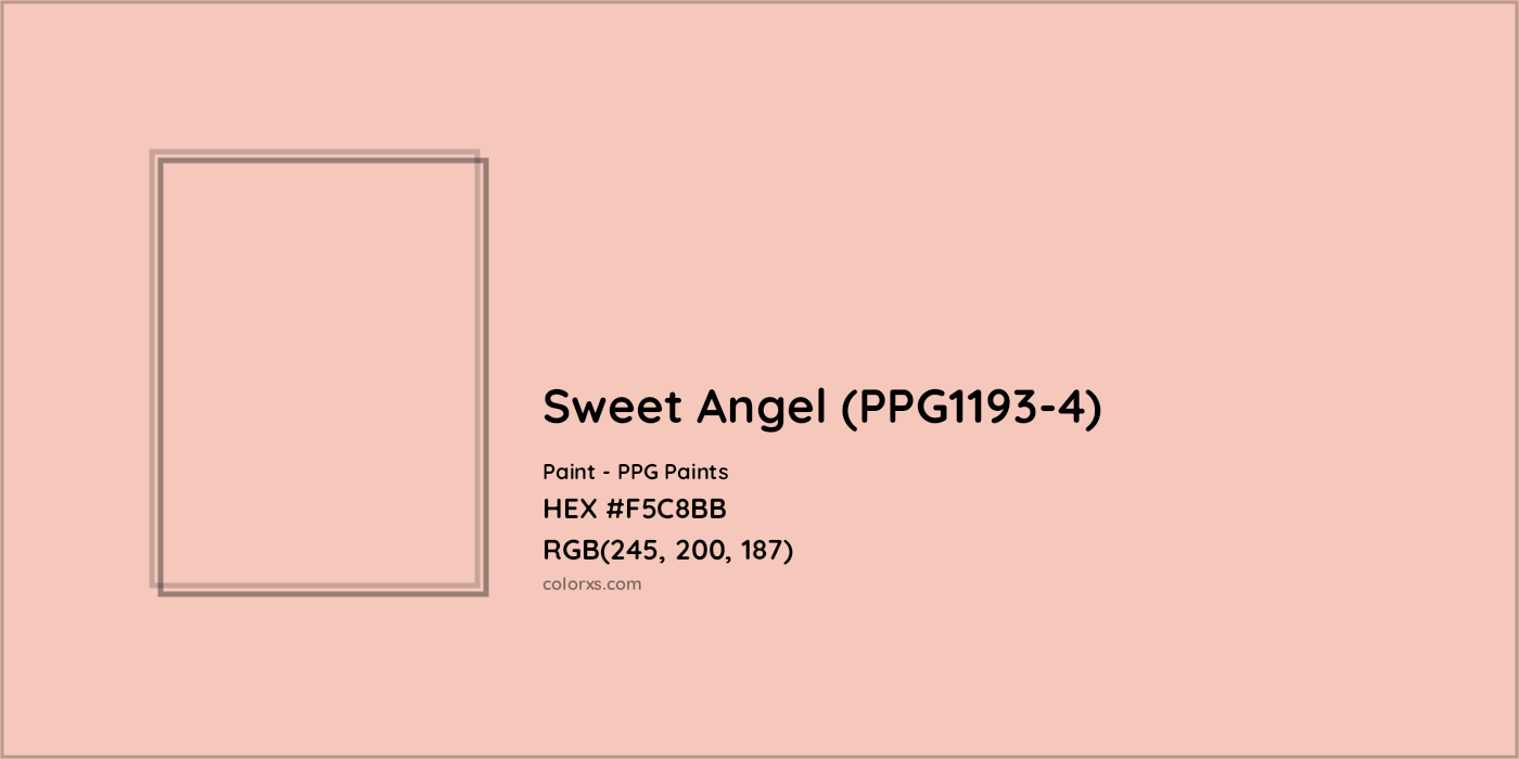 HEX #F5C8BB Sweet Angel (PPG1193-4) Paint PPG Paints - Color Code