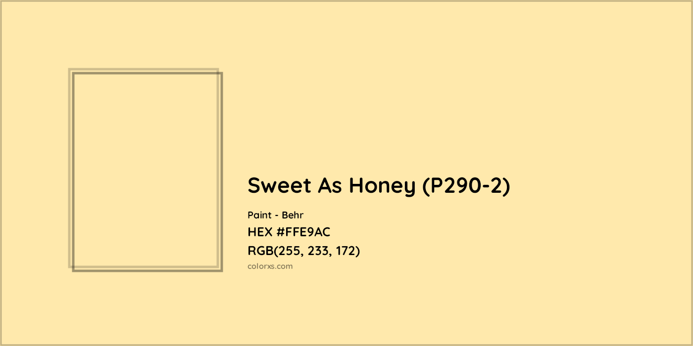 HEX #FFE9AC Sweet As Honey (P290-2) Paint Behr - Color Code