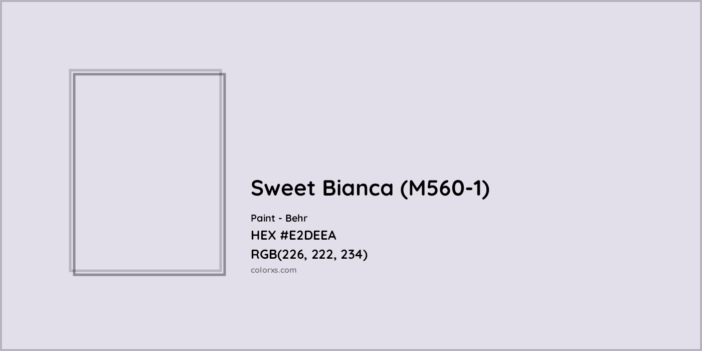HEX #E2DEEA Sweet Bianca (M560-1) Paint Behr - Color Code