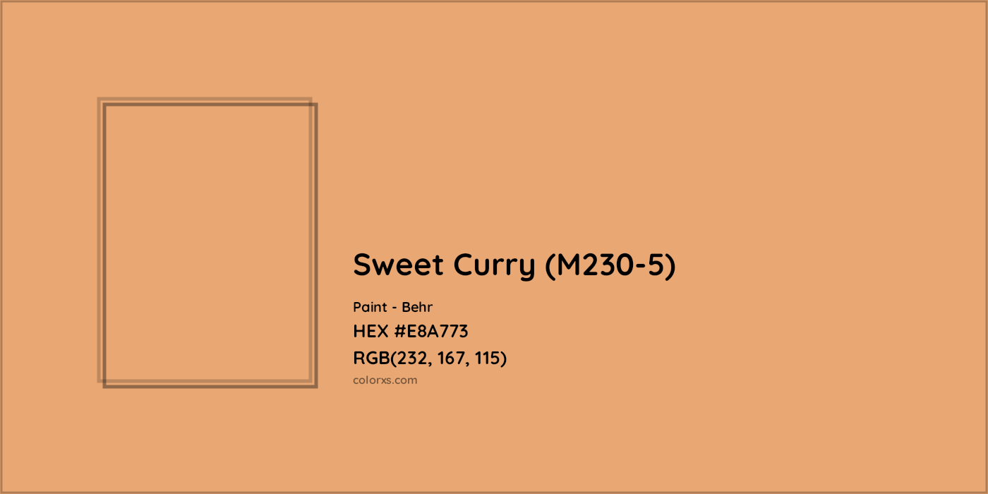 HEX #E8A773 Sweet Curry (M230-5) Paint Behr - Color Code