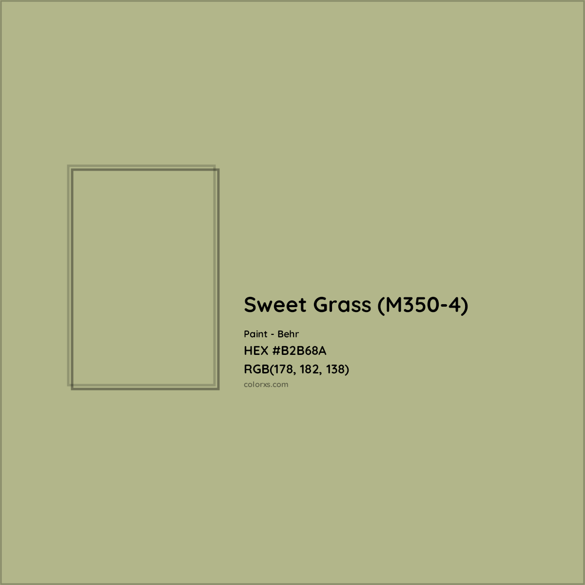 HEX #B2B68A Sweet Grass (M350-4) Paint Behr - Color Code
