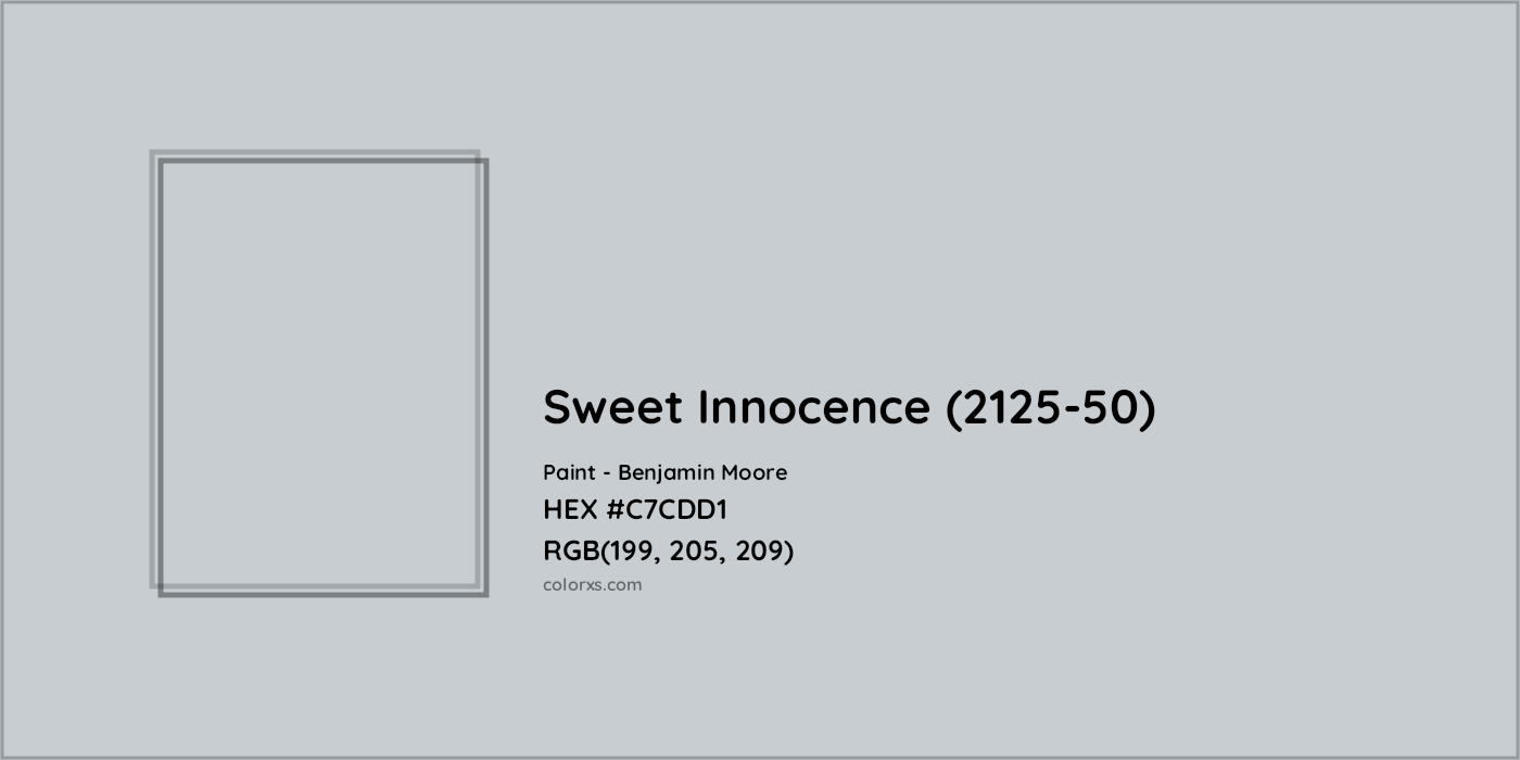 HEX #C7CDD1 Sweet Innocence (2125-50) Paint Benjamin Moore - Color Code
