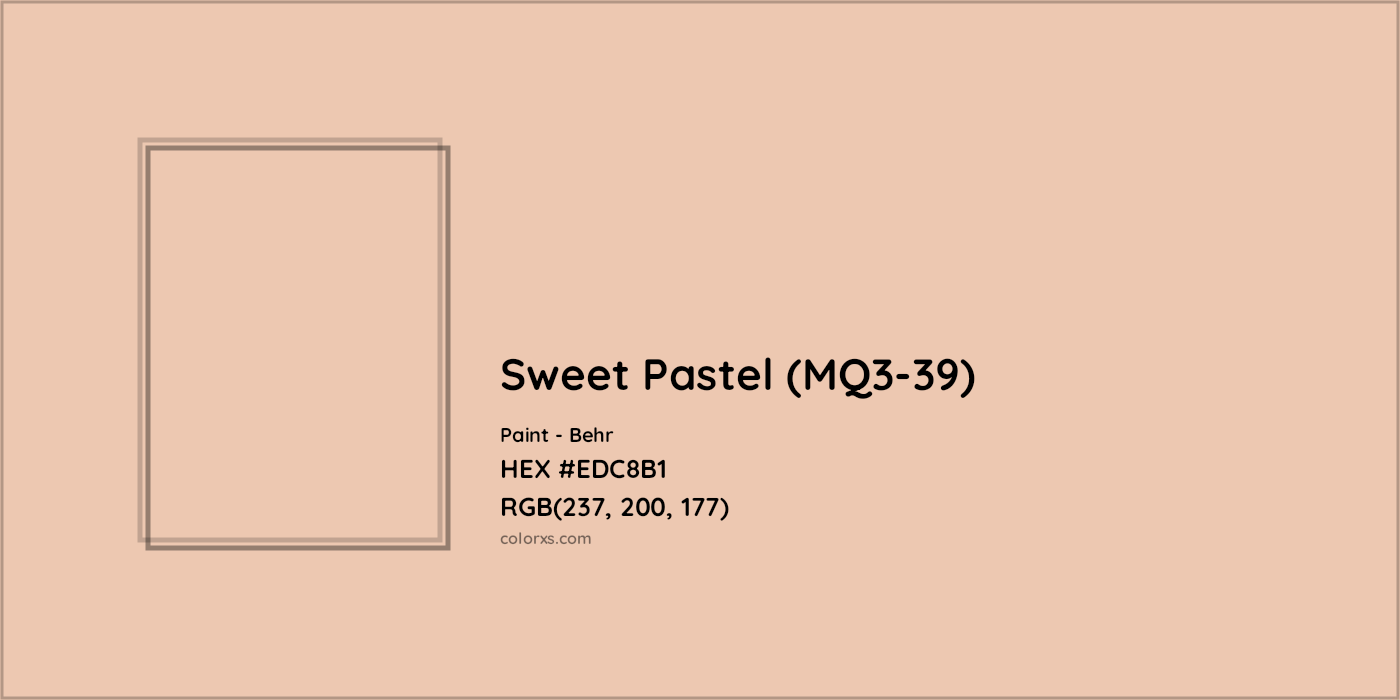 HEX #EDC8B1 Sweet Pastel (MQ3-39) Paint Behr - Color Code