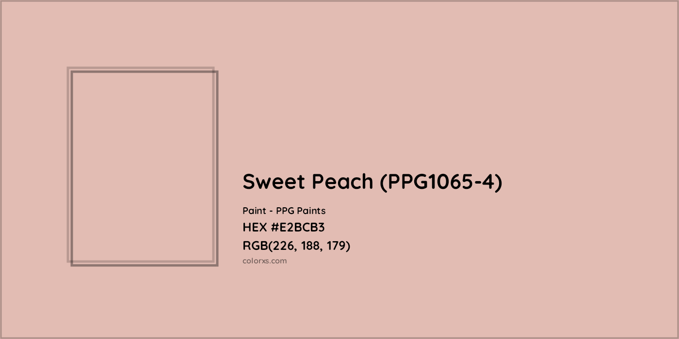 HEX #E2BCB3 Sweet Peach (PPG1065-4) Paint PPG Paints - Color Code