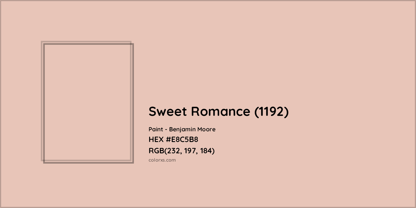 HEX #E8C5B8 Sweet Romance (1192) Paint Benjamin Moore - Color Code