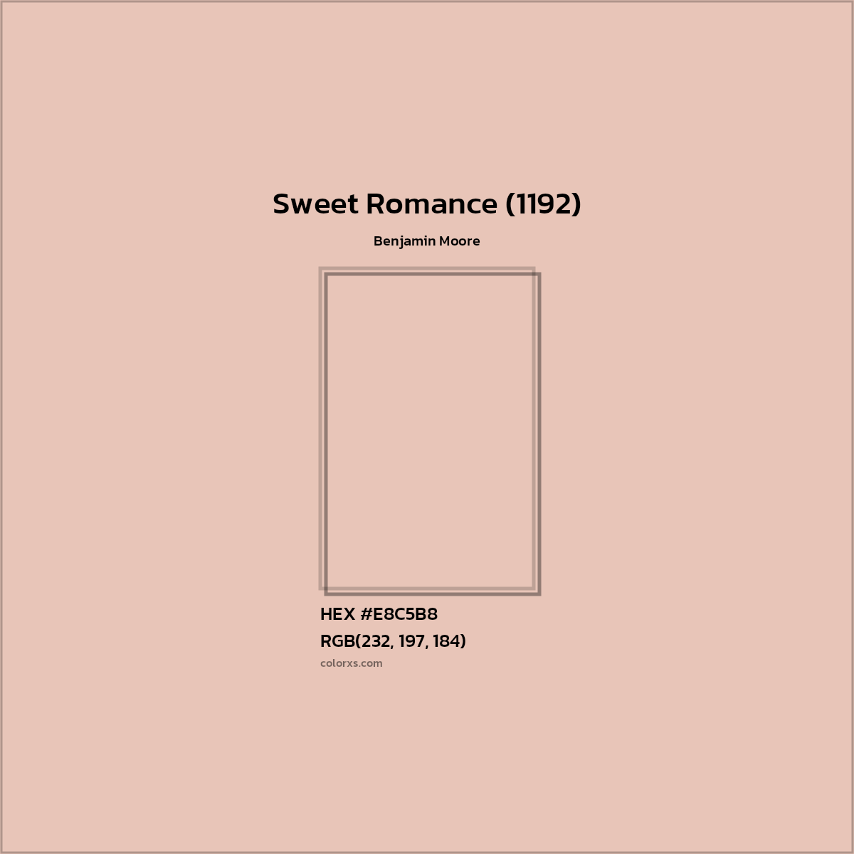 HEX #E8C5B8 Sweet Romance (1192) Paint Benjamin Moore - Color Code