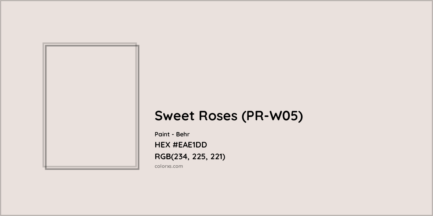 HEX #EAE1DD Sweet Roses (PR-W05) Paint Behr - Color Code
