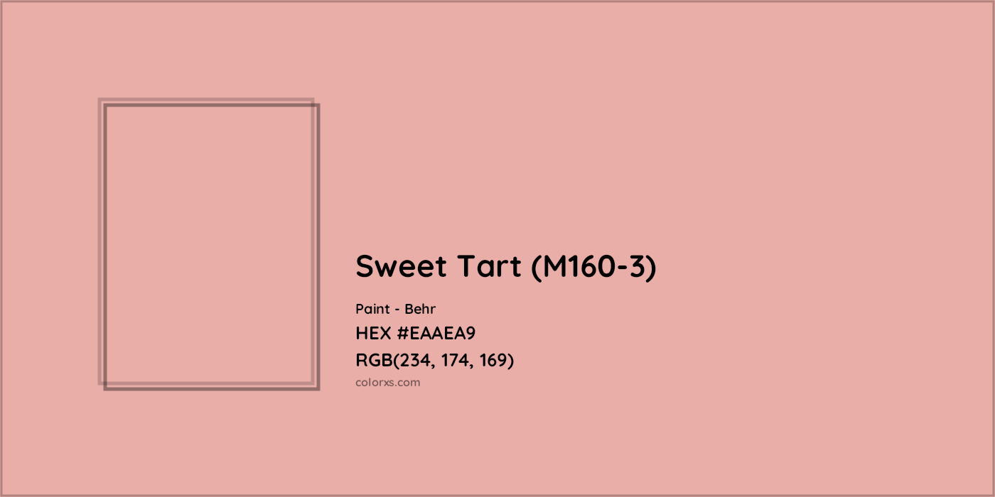 HEX #EAAEA9 Sweet Tart (M160-3) Paint Behr - Color Code