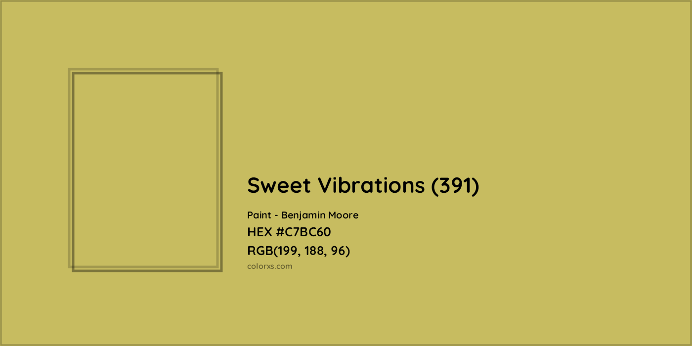 HEX #C7BC60 Sweet Vibrations (391) Paint Benjamin Moore - Color Code