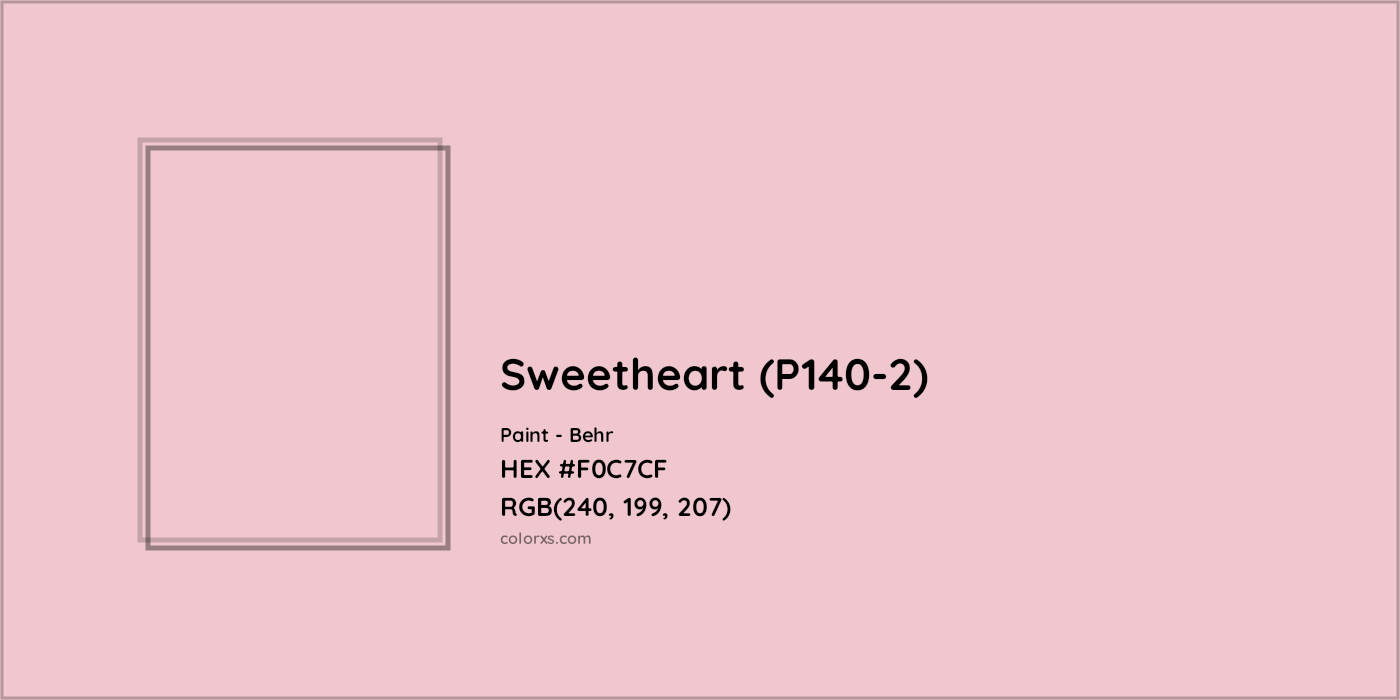 HEX #F0C7CF Sweetheart (P140-2) Paint Behr - Color Code
