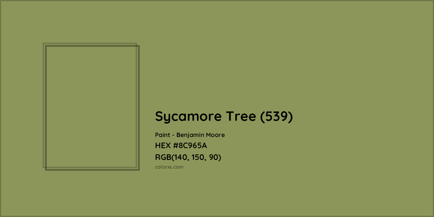 HEX #8C965A Sycamore Tree (539) Paint Benjamin Moore - Color Code