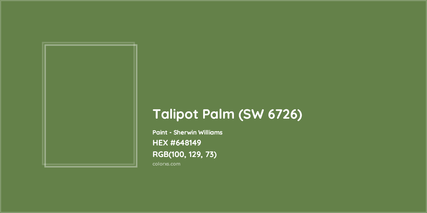 HEX #648149 Talipot Palm (SW 6726) Paint Sherwin Williams - Color Code