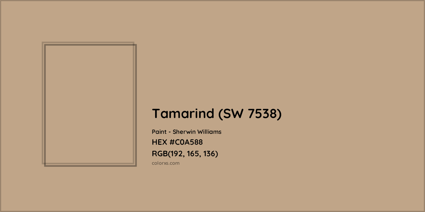 HEX #C0A588 Tamarind (SW 7538) Paint Sherwin Williams - Color Code