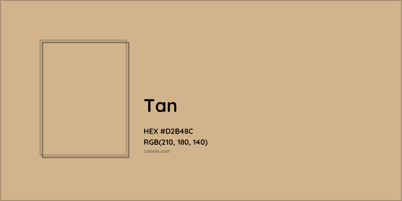 HEX #D2B48C Tan Color - Color Code