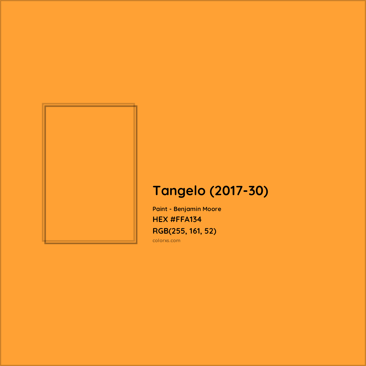 HEX #FFA134 Tangelo (2017-30) Paint Benjamin Moore - Color Code