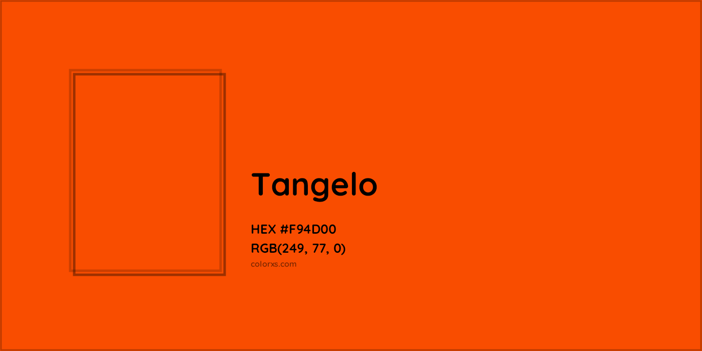 HEX #F94D00 Tangelo Color - Color Code