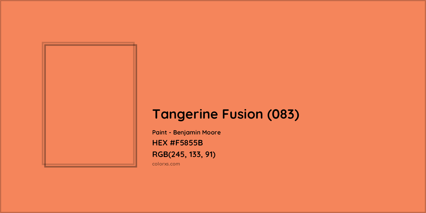 HEX #F5855B Tangerine Fusion (083) Paint Benjamin Moore - Color Code