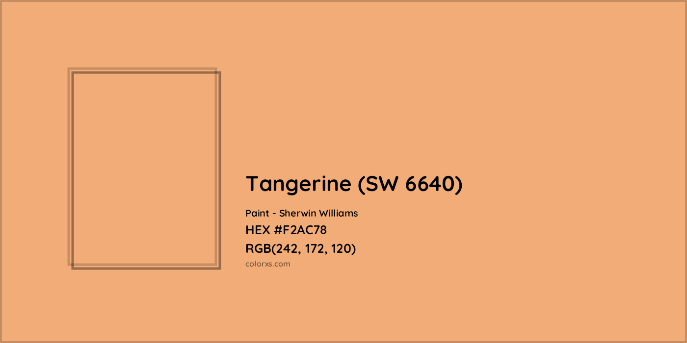 HEX #F2AC78 Tangerine (SW 6640) Paint Sherwin Williams - Color Code