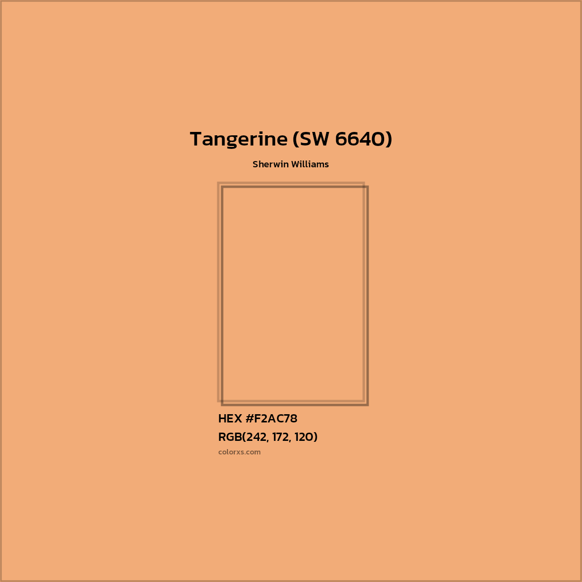 HEX #F2AC78 Tangerine (SW 6640) Paint Sherwin Williams - Color Code