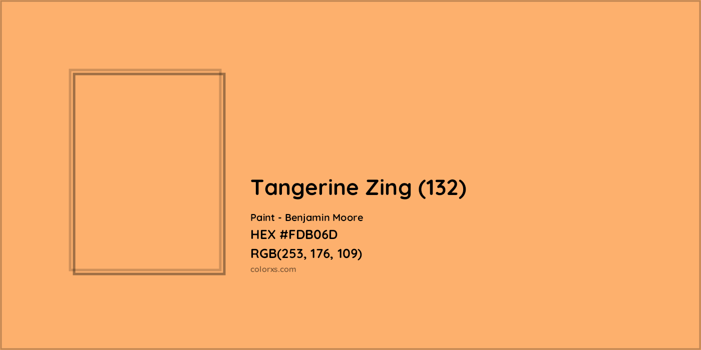 HEX #FDB06D Tangerine Zing (132) Paint Benjamin Moore - Color Code