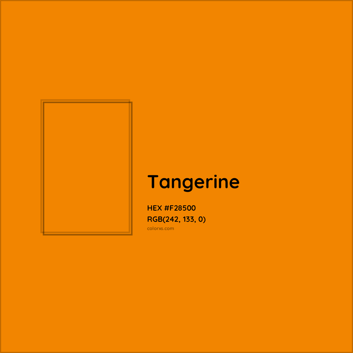 HEX #F28500 Tangerine Color - Color Code