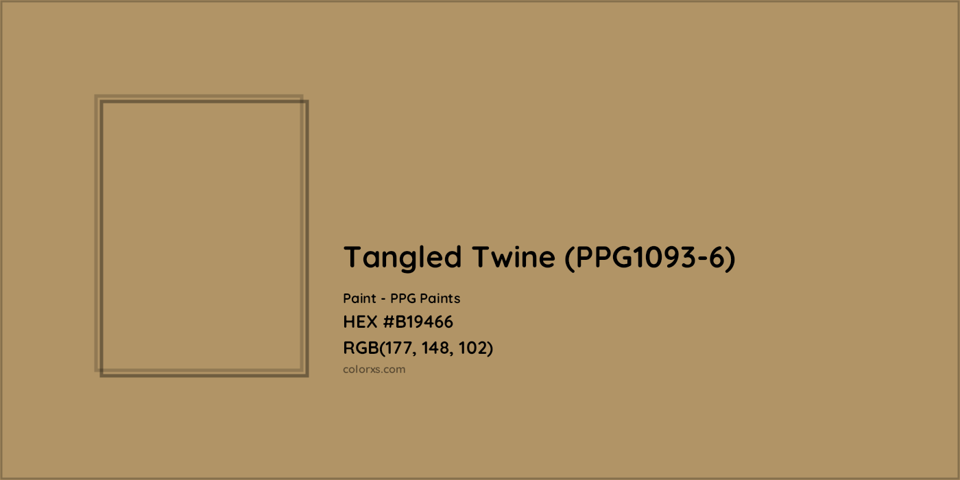 HEX #B19466 Tangled Twine (PPG1093-6) Paint PPG Paints - Color Code