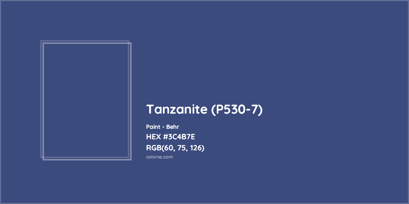 HEX #3C4B7E Tanzanite (P530-7) Paint Behr - Color Code