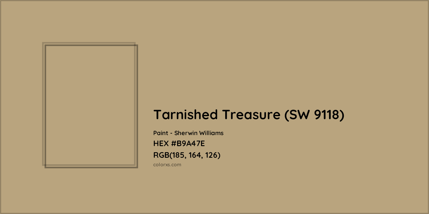 HEX #B9A47E Tarnished Treasure (SW 9118) Paint Sherwin Williams - Color Code