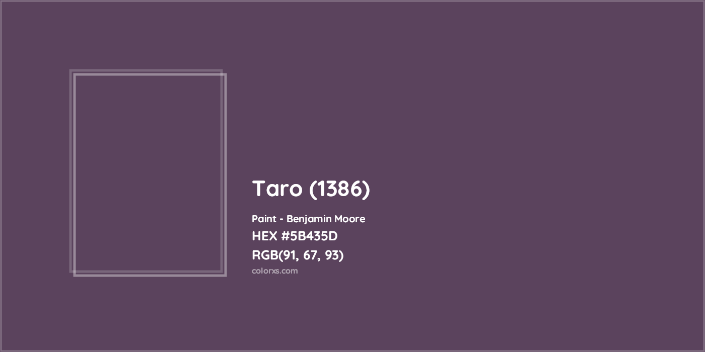 HEX #5B435D Taro (1386) Paint Benjamin Moore - Color Code
