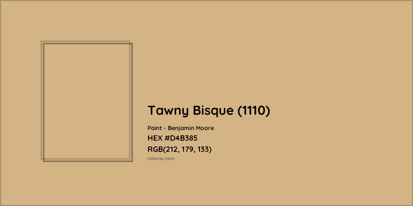 HEX #D4B385 Tawny Bisque (1110) Paint Benjamin Moore - Color Code