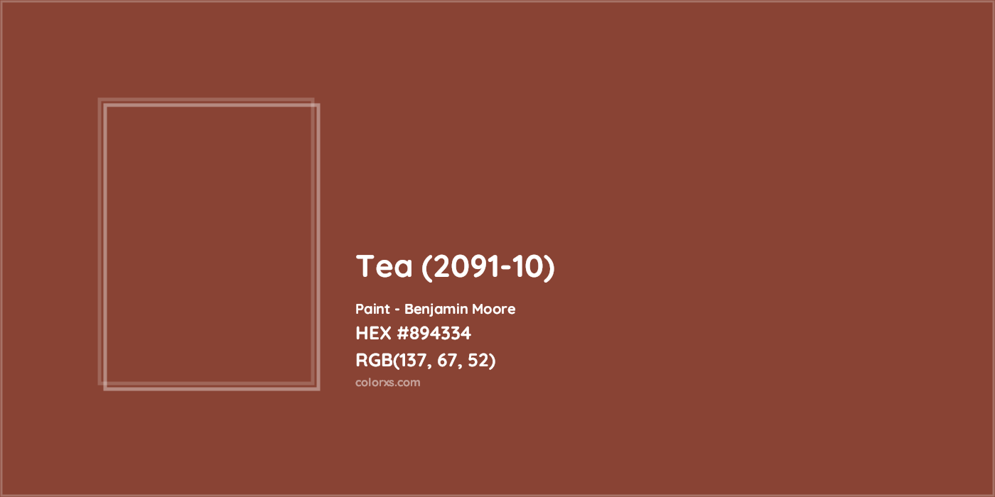 HEX #894334 Tea (2091-10) Paint Benjamin Moore - Color Code