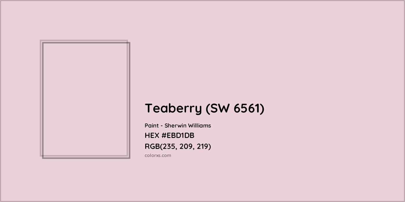 HEX #EBD1DB Teaberry (SW 6561) Paint Sherwin Williams - Color Code