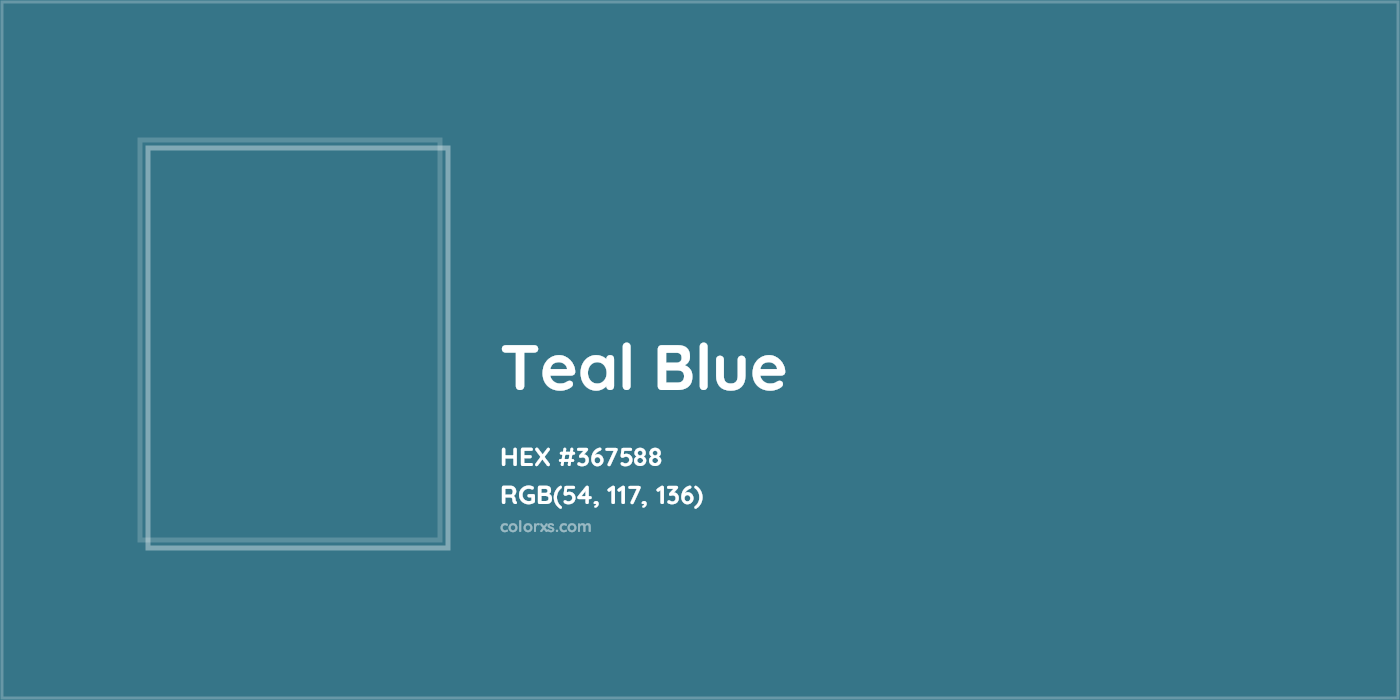 HEX #367588 Teal blue Color - Color Code