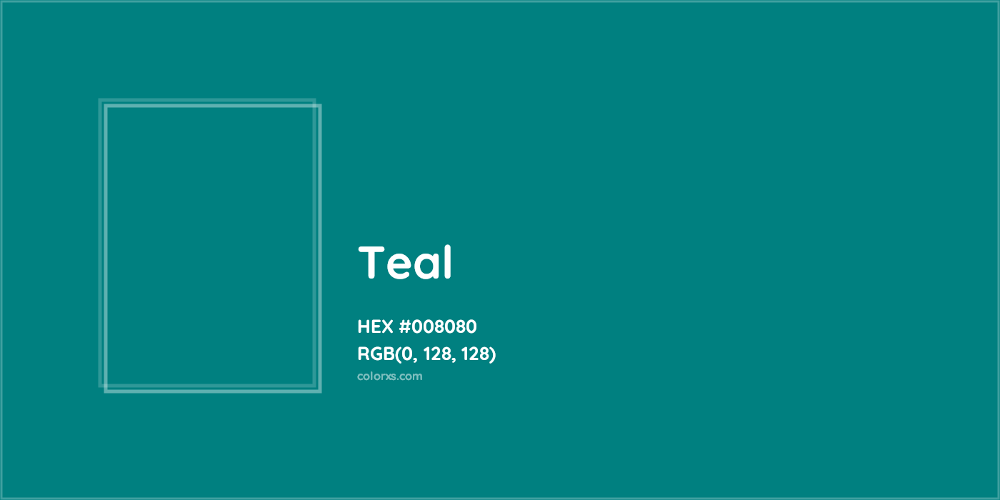 HEX #008080 Teal Color - Color Code