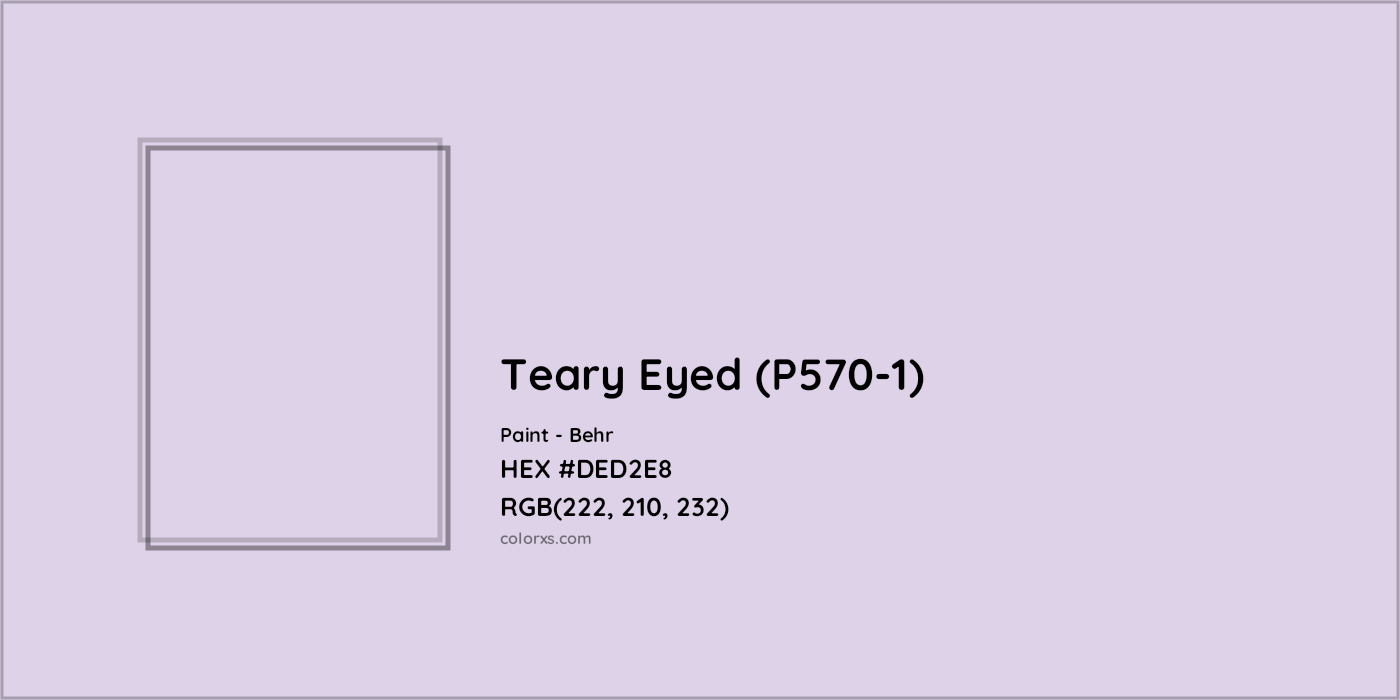 HEX #DED2E8 Teary Eyed (P570-1) Paint Behr - Color Code