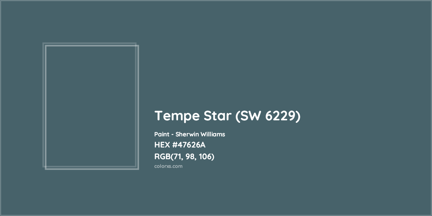 HEX #47626A Tempe Star (SW 6229) Paint Sherwin Williams - Color Code