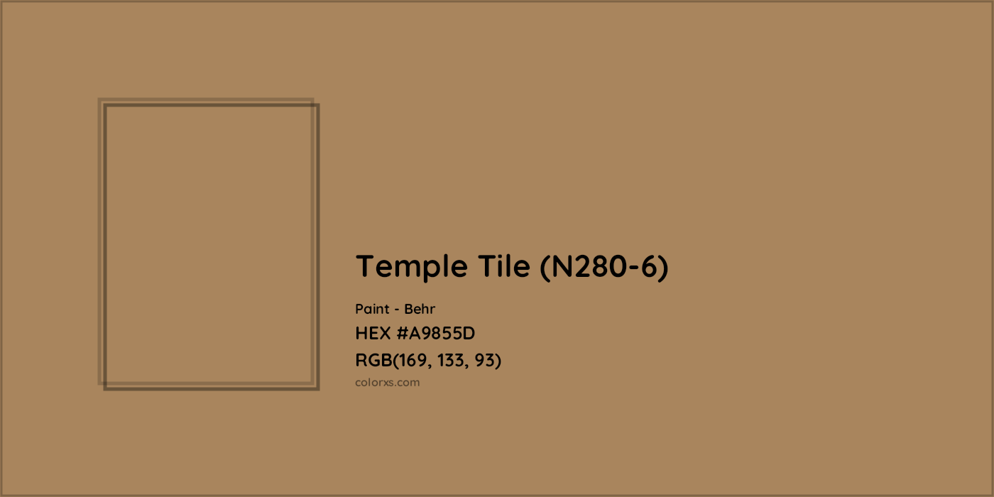 HEX #A9855D Temple Tile (N280-6) Paint Behr - Color Code