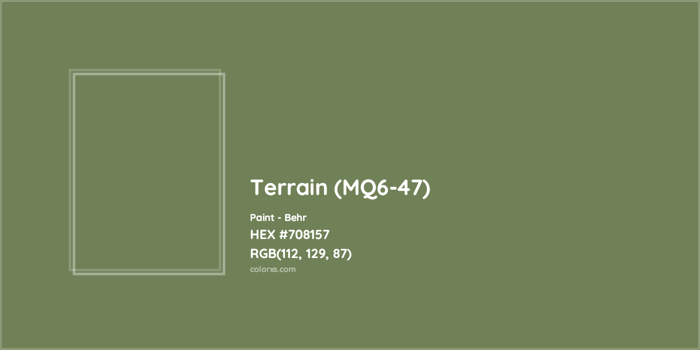 HEX #708157 Terrain (MQ6-47) Paint Behr - Color Code