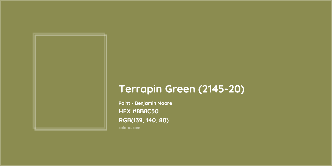 HEX #8B8C50 Terrapin Green (2145-20) Paint Benjamin Moore - Color Code