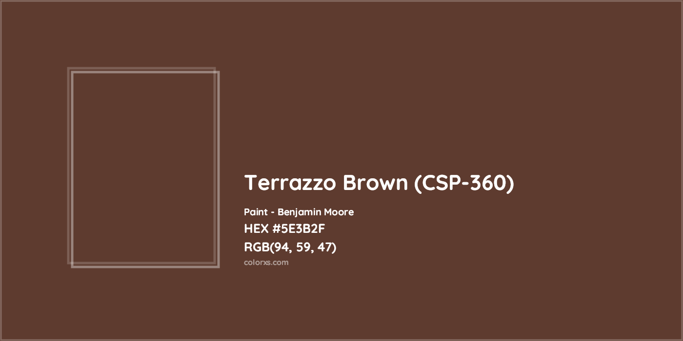 HEX #5E3B2F Terrazzo Brown (CSP-360) Paint Benjamin Moore - Color Code