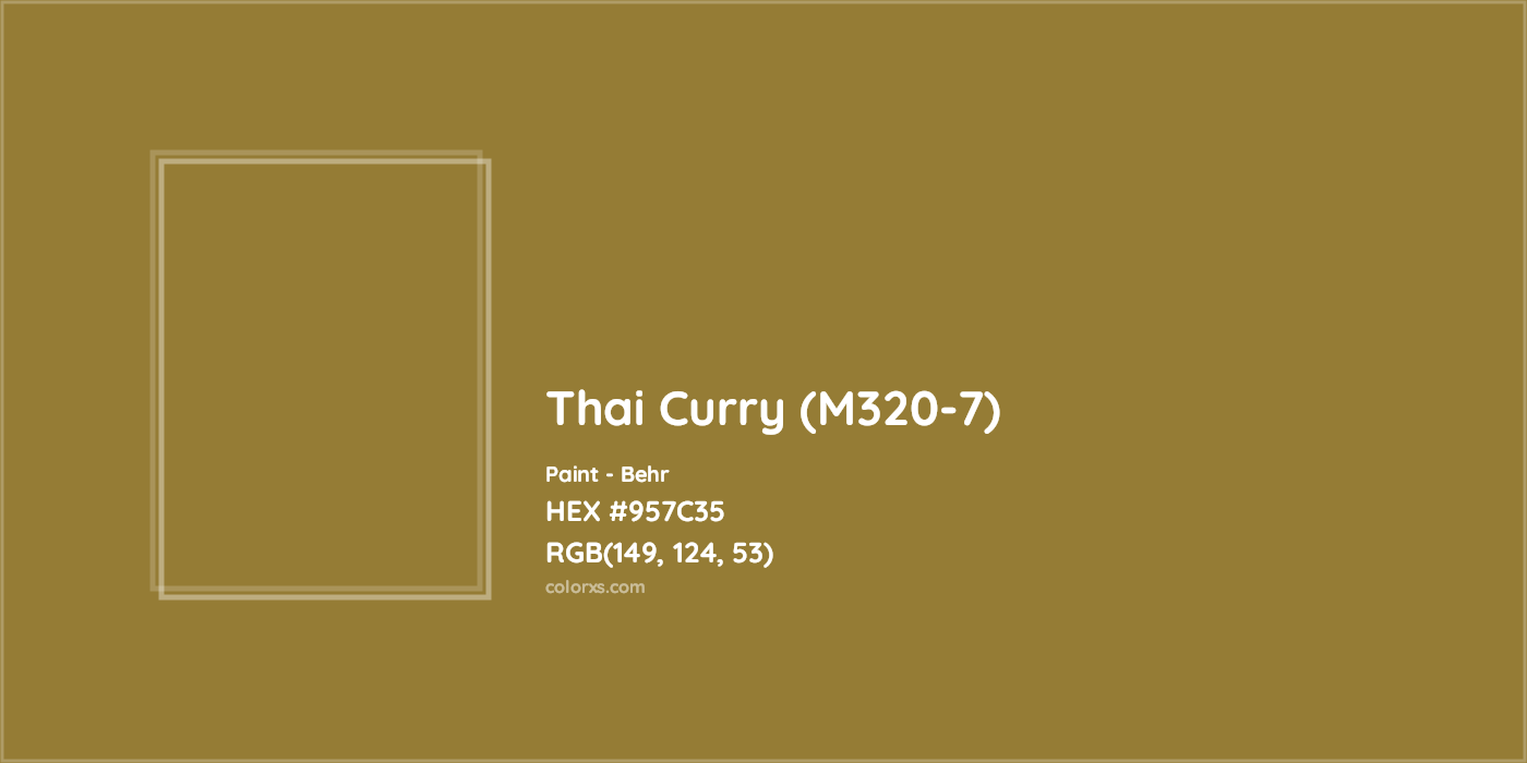 HEX #957C35 Thai Curry (M320-7) Paint Behr - Color Code