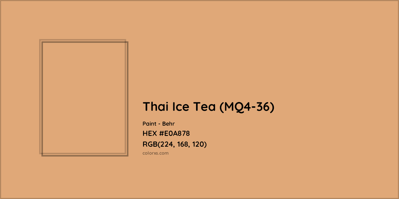 HEX #E0A878 Thai Ice Tea (MQ4-36) Paint Behr - Color Code