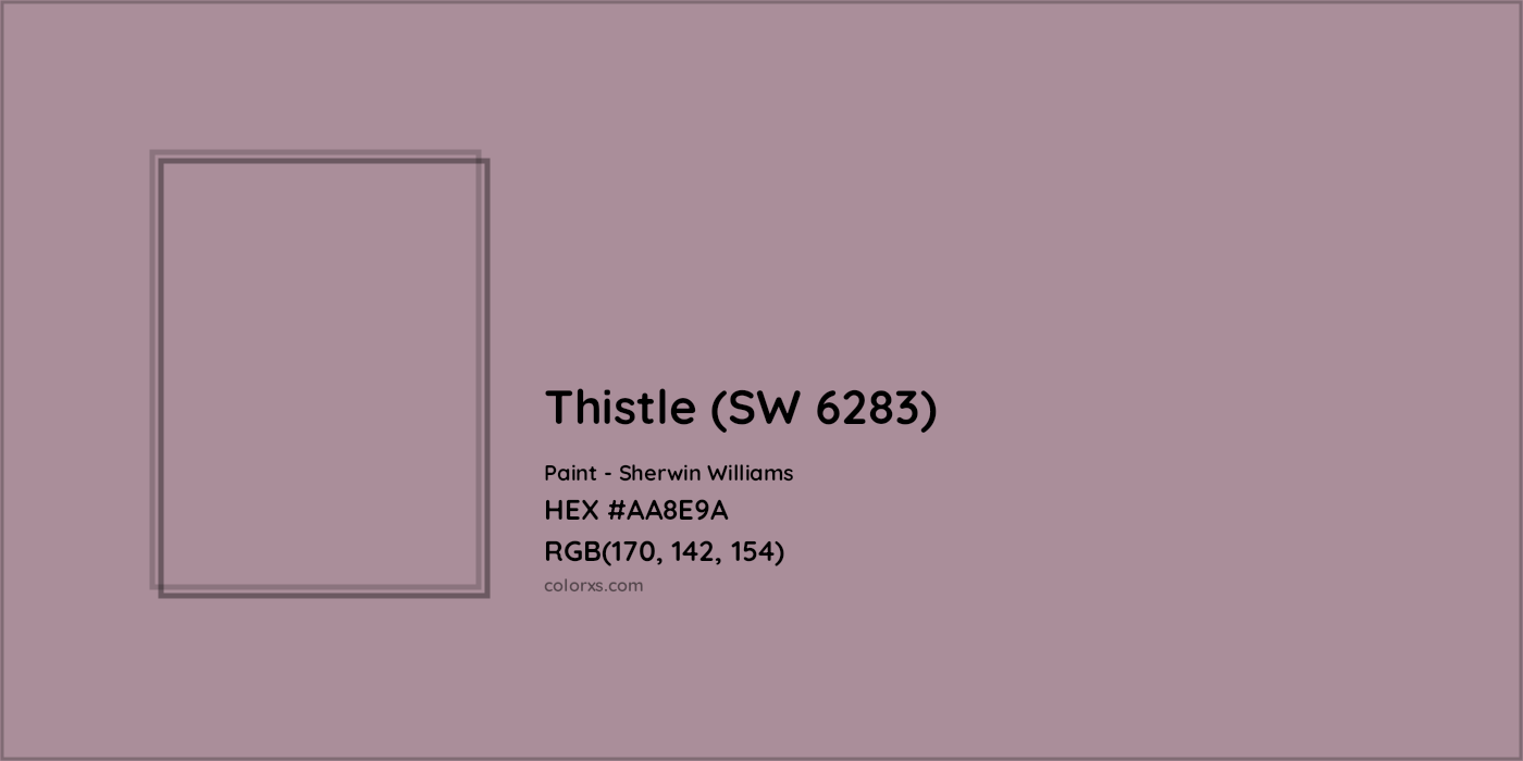 HEX #AA8E9A Thistle (SW 6283) Paint Sherwin Williams - Color Code