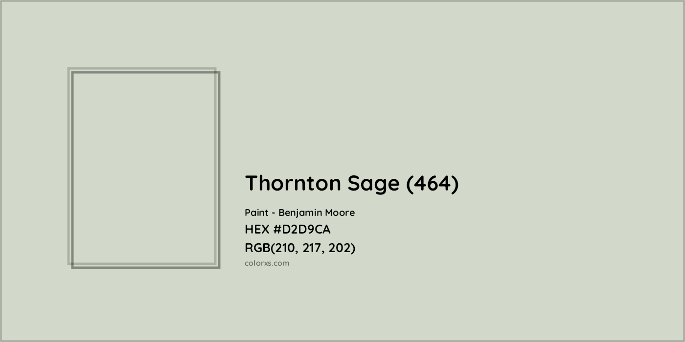 HEX #D2D9CA Thornton Sage (464) Paint Benjamin Moore - Color Code