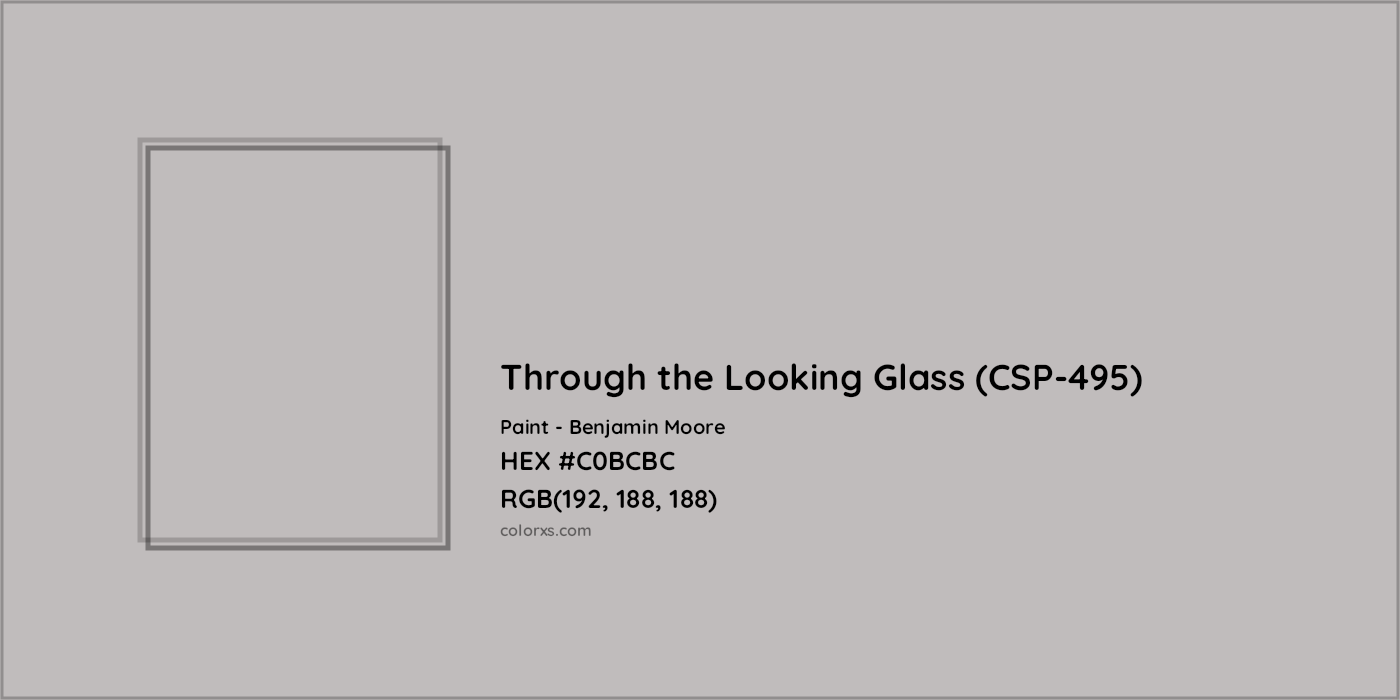 HEX #C0BCBC Through the Looking Glass (CSP-495) Paint Benjamin Moore - Color Code