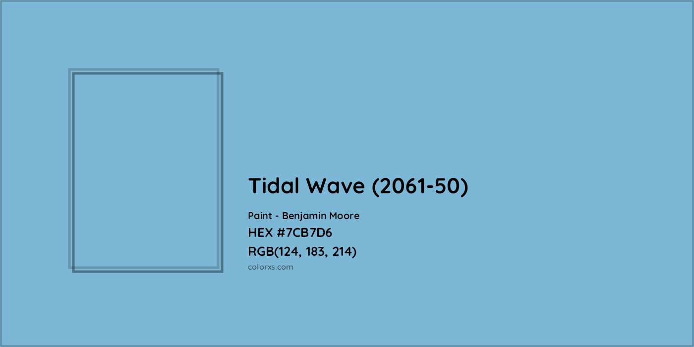 HEX #7CB7D6 Tidal Wave (2061-50) Paint Benjamin Moore - Color Code